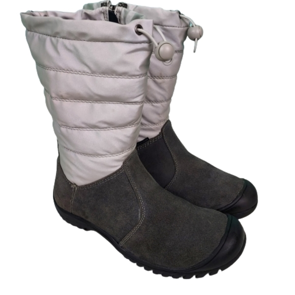 Sporto Ellie Grey Suede quilted waterproof insulated boots, women's size 8M,grey - Picture 1 of 9